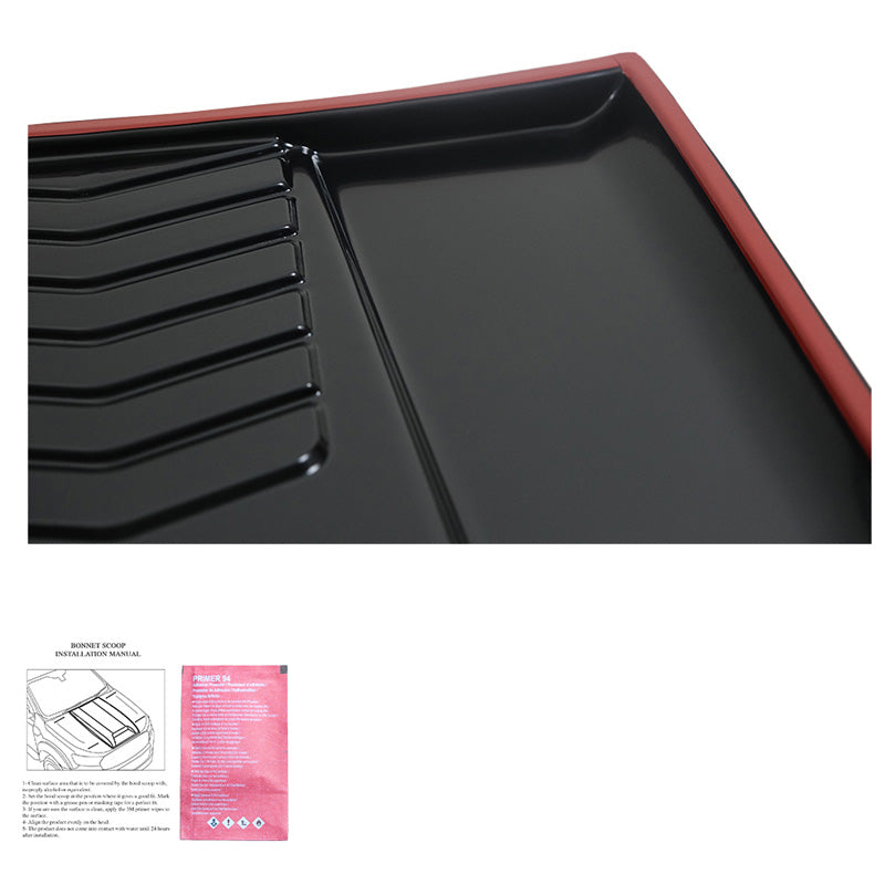 Oneway Motorhaubenhutze passend für Volkswagen Amarok MK1 2010-2022 & Nissan Navara D40 2005-2010 - Schwarz glänzend