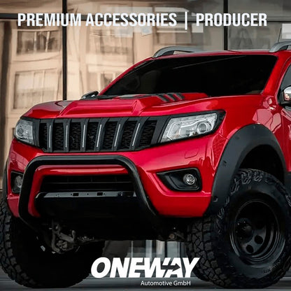Oneway Satz Kotflügelverbreiterungen passend für Nissan Navara NP300 (D23) 2014-2017 - Mattschwarz