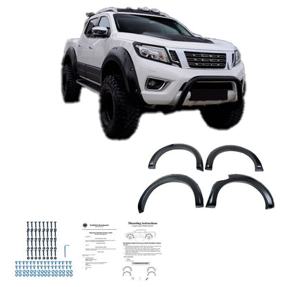 Oneway Satz Kotflügelverbreiterungen passend für Nissan Navara NP300 (D23) 2014-2017 - Mattschwarz