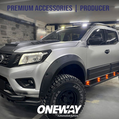 Oneway Satz Kotflügelverbreiterungen passend für Nissan Navara NP300 (D23) 2017-2021 - Mattschwarz
