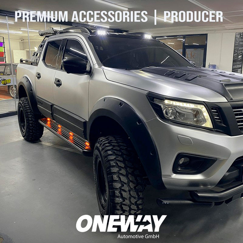 Oneway Satz Kotflügelverbreiterungen passend für Nissan Navara NP300 (D23) 2017-2021 - Mattschwarz