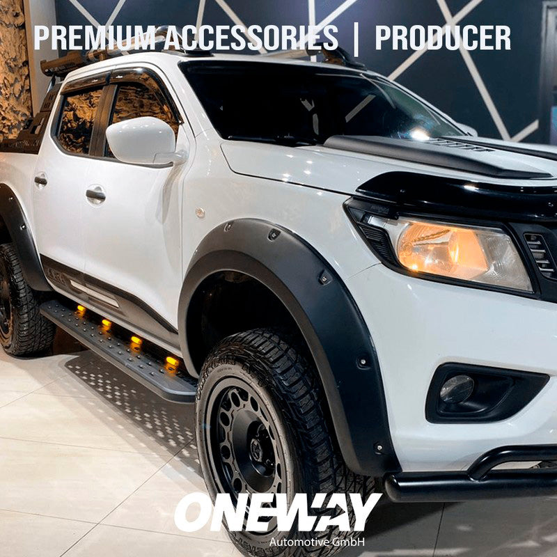 Oneway Satz Kotflügelverbreiterungen passend für Nissan Navara NP300 (D23) 2017-2021 - Mattschwarz