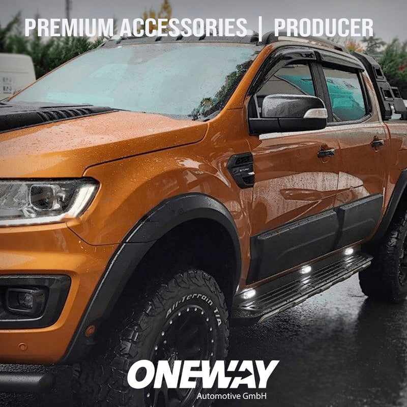 Oneway Satz Kotflügelverbreiterungen passend für Ford Ranger T8 2019-2022 (mit Klebeband) - Mattschwarz