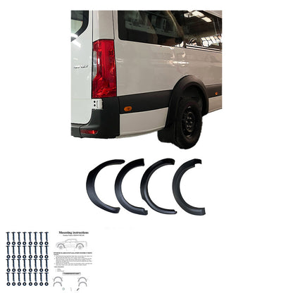Oneway Satz Kotflügelverbreiterungen passend für Mercedes Sprinter W907 2018- - Mattschwarz