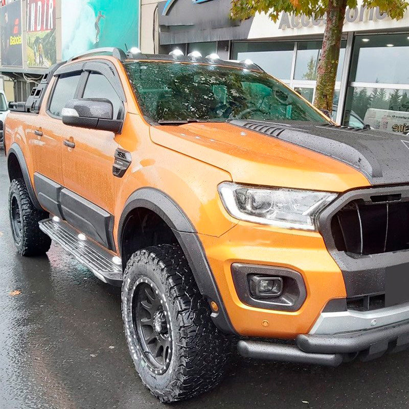 Oneway Satz Kotflügelverbreiterungen passend für Ford Ranger T6/T7 2012-2019 (mit Klebeband) - Mattschwarz