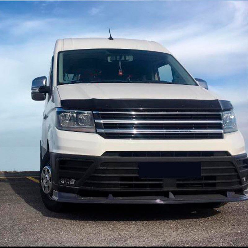 Oneway Frontspoiler passend für Volkswagen Crafter MK2 & MAN TGE MK1 PreFacelift 2016- - Schwarz glänzend