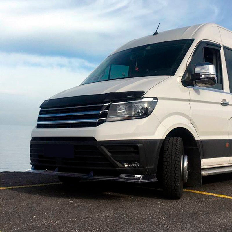 Oneway Frontspoiler passend für Volkswagen Crafter MK2 & MAN TGE MK1 PreFacelift 2016- - Schwarz glänzend