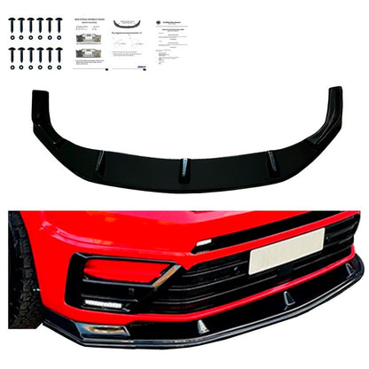 Oneway Frontspoiler passend für Volkswagen Crafter MK2 & MAN TGE MK1 PreFacelift 2016- - Schwarz glänzend