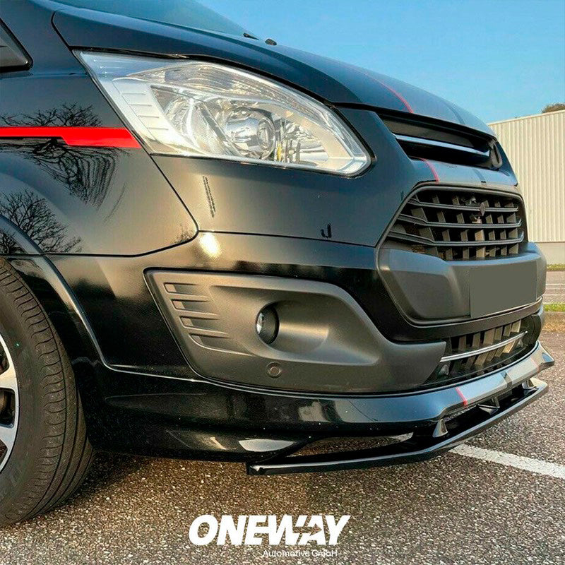 Oneway Frontspoiler passend für Ford Transit Custom MK1 Sportline 2012-2023 - Schwarz glänzend