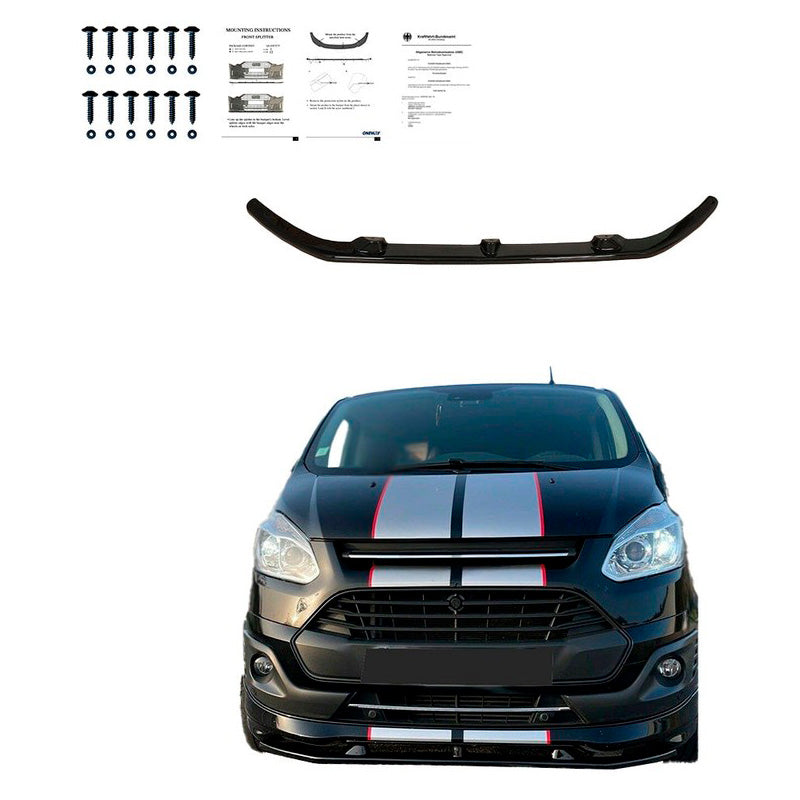Oneway Frontspoiler passend für Ford Transit Custom MK1 Sportline 2012-2023 - Schwarz glänzend