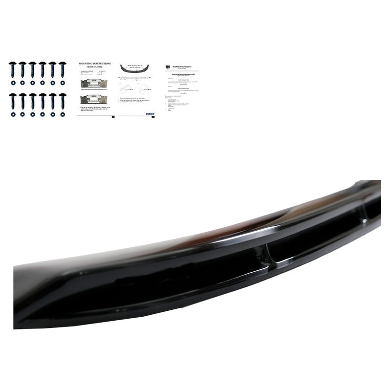 Oneway Frontspoiler passend für Ford Transit Custom MK1 Facelift 2018-2023 - Schwarz glänzend