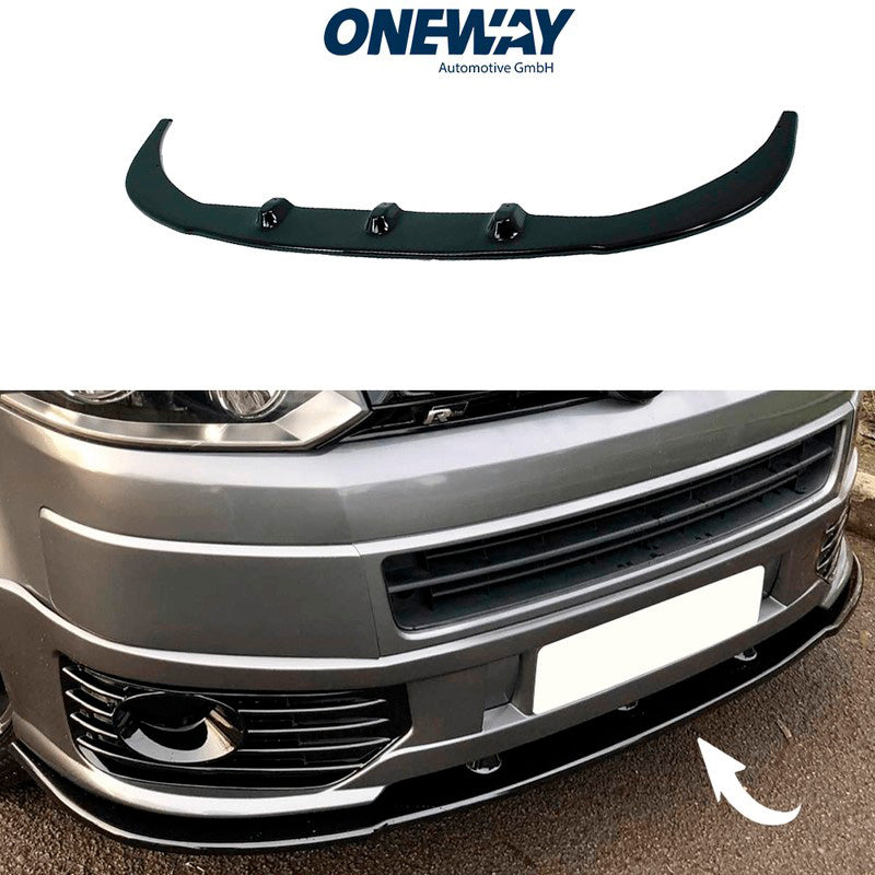 Oneway Frontspoiler passend für Volkswagen Transporter T5.1 Sportline 2010-2015 - Schwarz glänzend