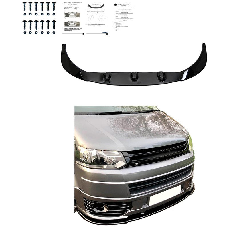 Oneway Frontspoiler passend für Volkswagen Transporter T5.1 Sportline 2010-2015 - Schwarz glänzend