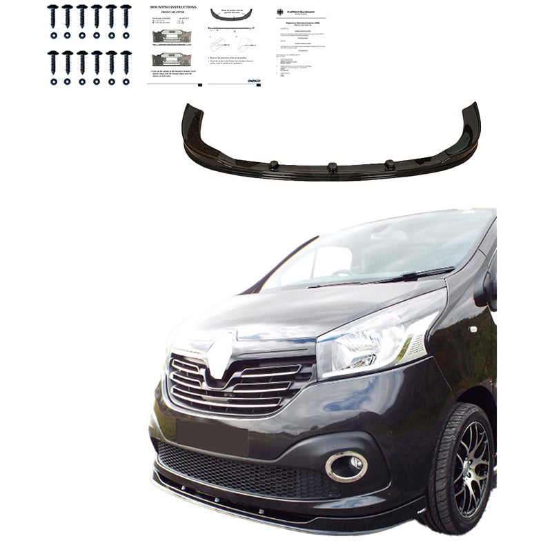 Oneway Frontspoiler passend für Renault Trafic X82 2014-2018 - Schwarz glänzend
