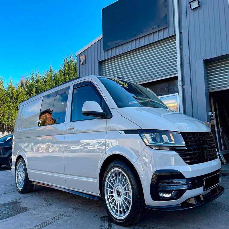 Oneway Frontspoiler passend für Volkswagen Transporter T6.1 2020-2022 - Version 2 - Schwarz glänzend