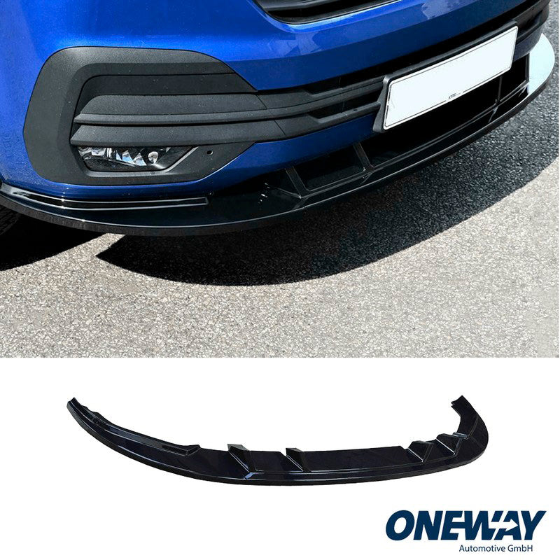 Oneway Frontspoiler passend für Volkswagen Transporter T6.1 2020-2022 - Version 2 - Schwarz glänzend