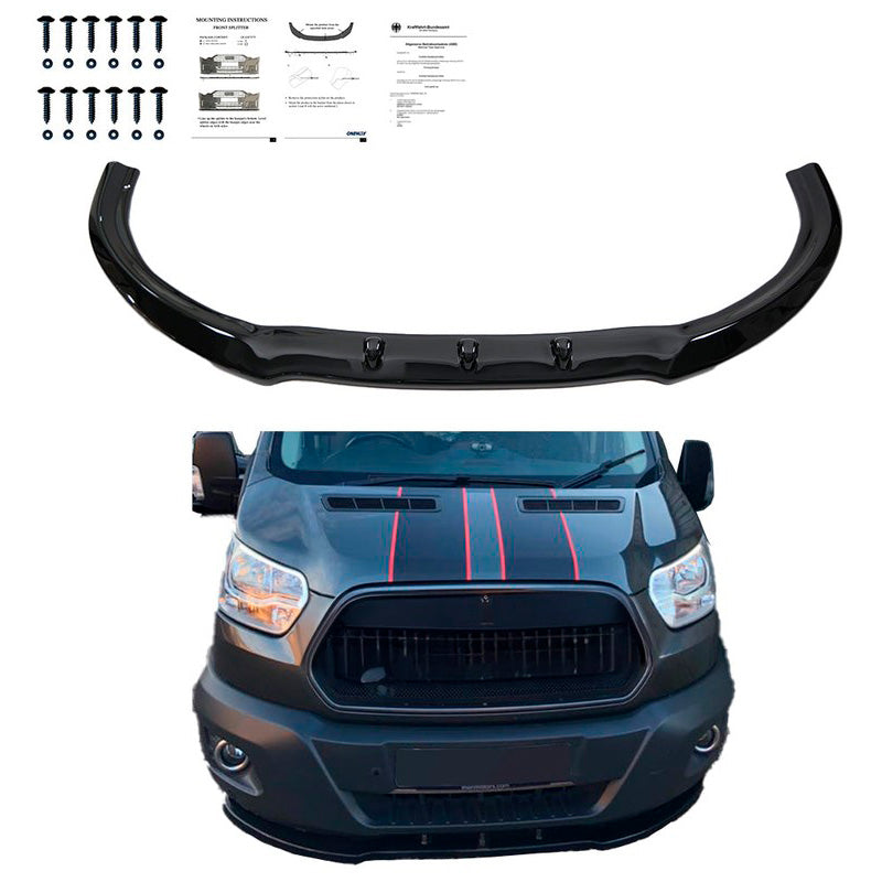 Oneway Frontspoiler passend für Ford Transit MK8 2014-2019 - Schwarz glänzend