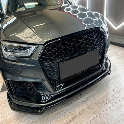 Oneway Frontspoiler passend für Audi RS3 8V Limousine/Sportback Facelift 2017-2020 - Schwarz glänzend