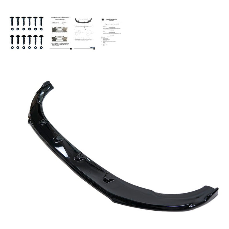 Oneway Frontspoiler passend für Volkswagen Transporter T6 2015-2019 - Schwarz glänzend