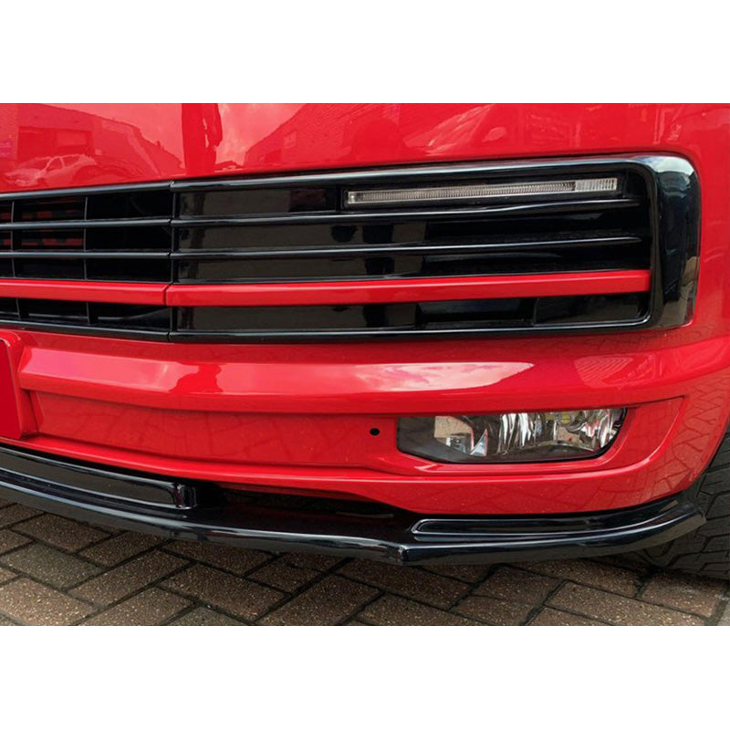 Oneway Frontspoiler passend für Volkswagen Transporter T6 2015-2019 - Version 2 - Schwarz glänzend