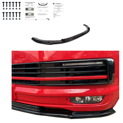 Oneway Frontspoiler passend für Volkswagen Transporter T6 2015-2019 - Version 2 - Schwarz glänzend