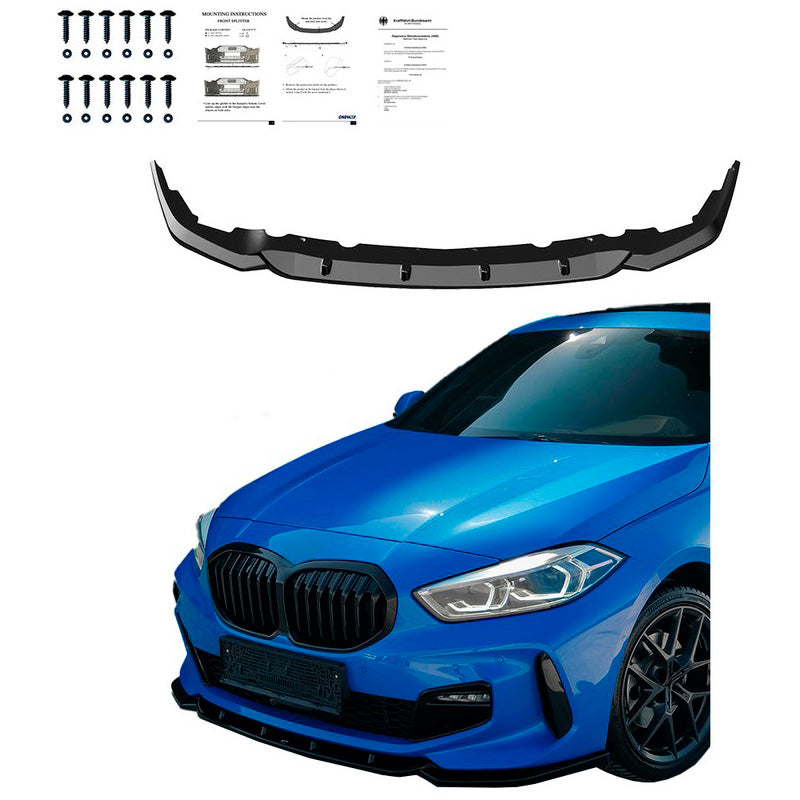 Oneway Frontspoiler passend für BMW 1er F40 M-Pack/M135i 2019- - Schwarz glänzend