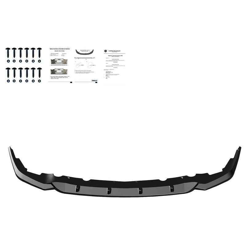 Oneway Frontspoiler passend für BMW 1er F40 M-Pack/M135i 2019- - Schwarz glänzend