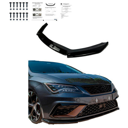 Oneway Frontspoiler passend für Seat Leon (5F) HB/SC/ST FR/Cupra Facelift 2017-2020 - Schwarz glänzend