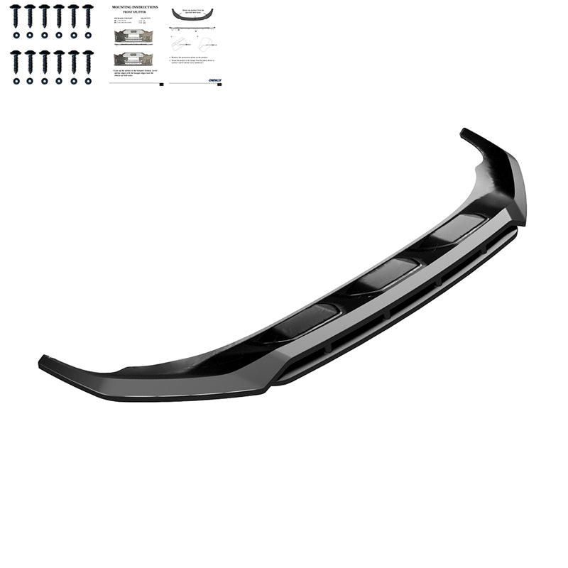 Oneway Frontspoiler passend für Audi Q7 S-Line MK2 Facelift 2019- - Schwarz glänzend
