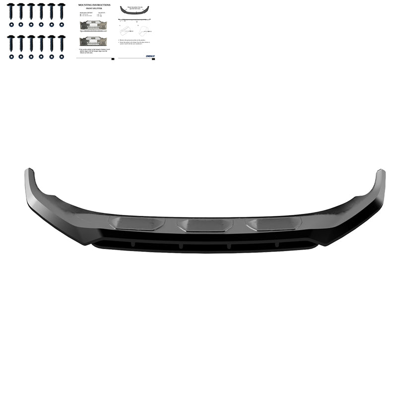 Oneway Frontspoiler passend für Audi Q7 S-Line MK2 Facelift 2019- - Schwarz glänzend