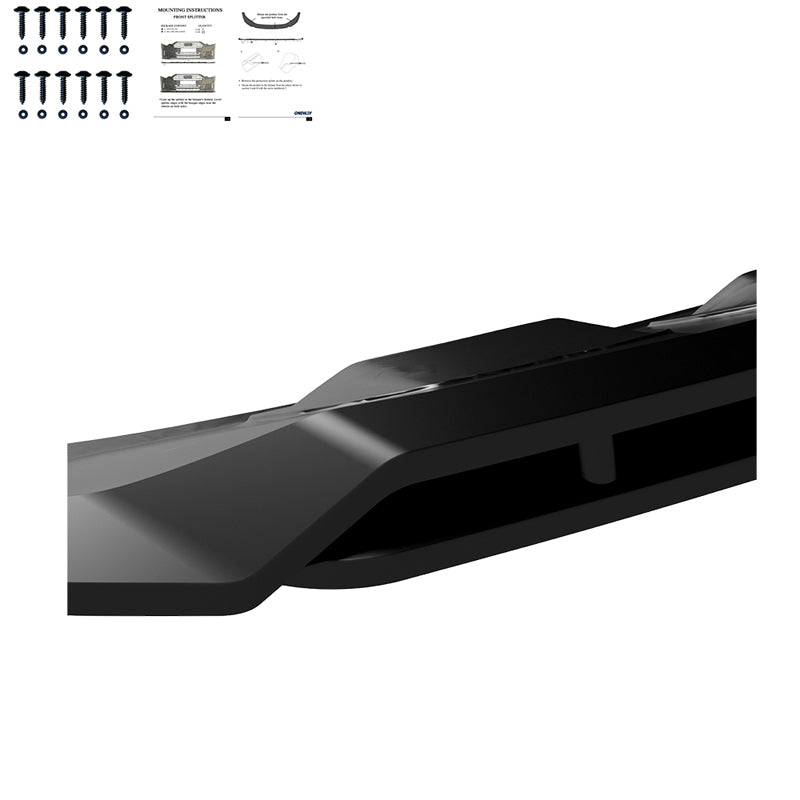 Oneway Frontspoiler passend für Audi Q7 S-Line MK2 Facelift 2019- - Schwarz glänzend