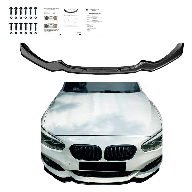 Oneway Frontspoiler passend für BMW 1er F20/F21 M-Power Facelift 2015-2019 - Schwarz glänzend