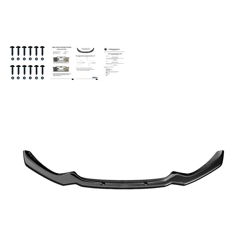 Oneway Frontspoiler passend für BMW 1er F20/F21 M-Power Facelift 2015-2019 - Schwarz glänzend