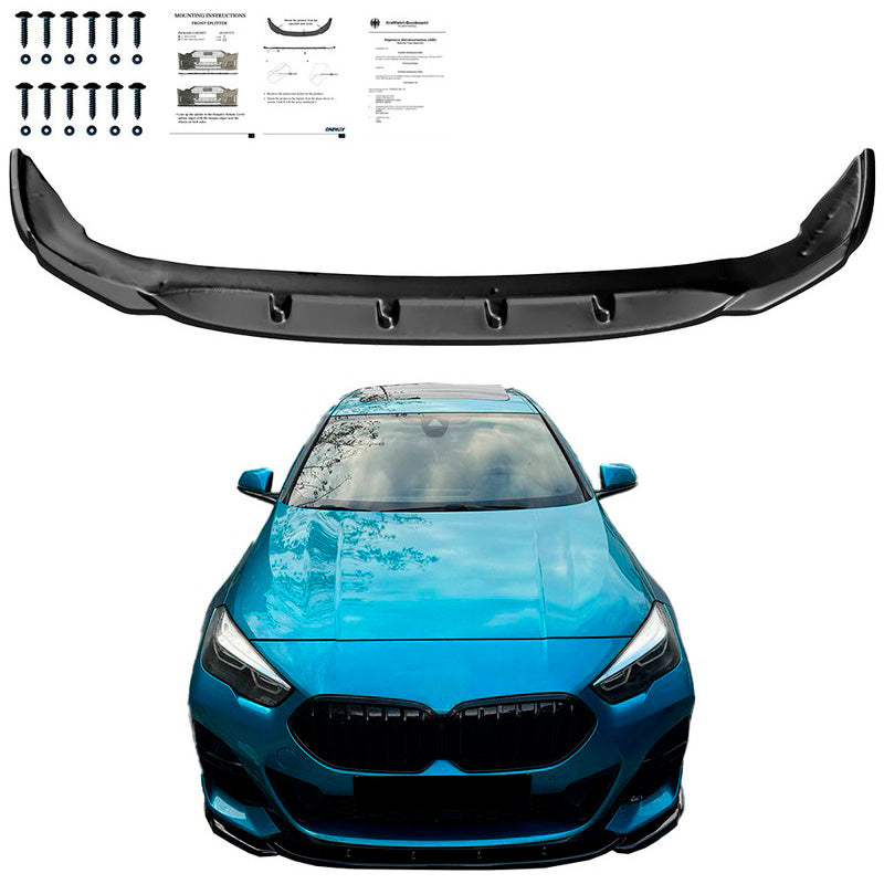 Oneway Frontspoiler passend für BMW 2er F44 Gran Coupe M-Pack/M235i 2019- - Schwarz glänzend