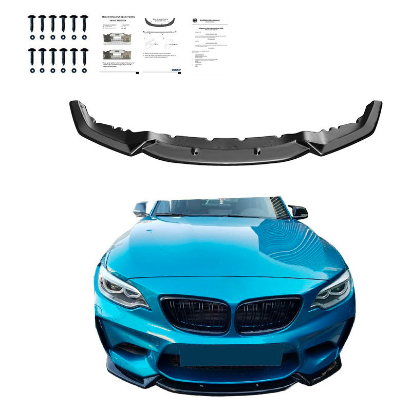 Oneway Frontspoiler passend für BMW M2 F87 2016-2020 - Schwarz glänzend