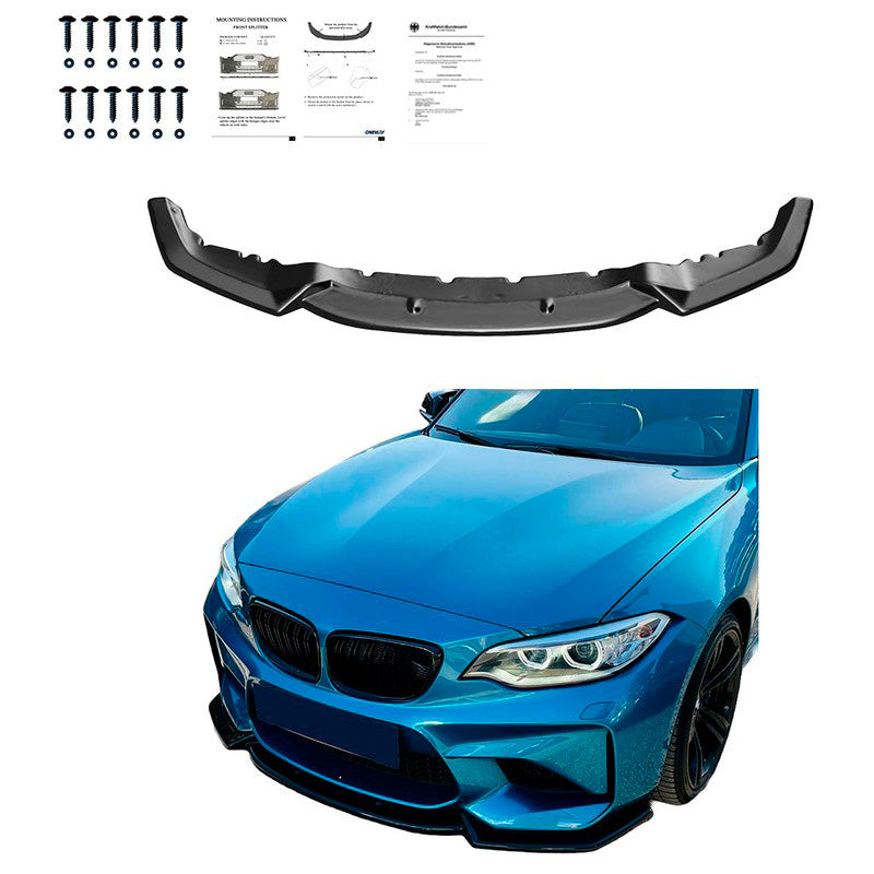 Oneway Frontspoiler passend für BMW M2 F87 2016-2020 - Schwarz glänzend