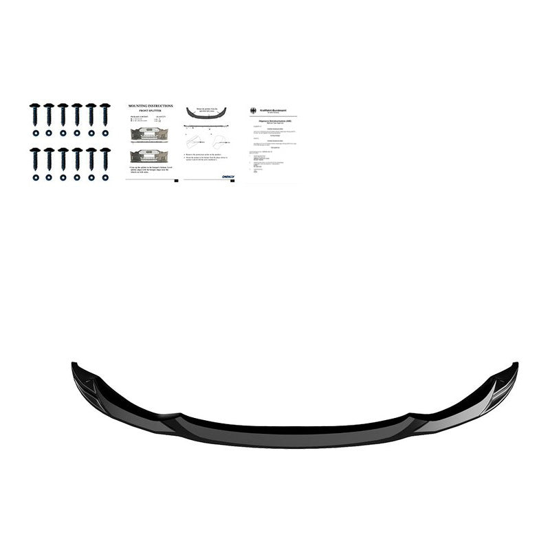 Oneway Frontspoiler passend für BMW M3 F80 2014-2018 & M4 F82 2014-2021 - Schwarz glänzend