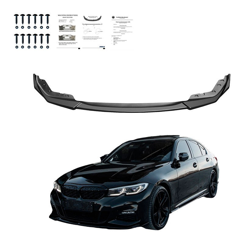 Oneway Frontspoiler passend für BMW 3er G20/G21 M-Pack 2018-2022 - Schwarz glänzend
