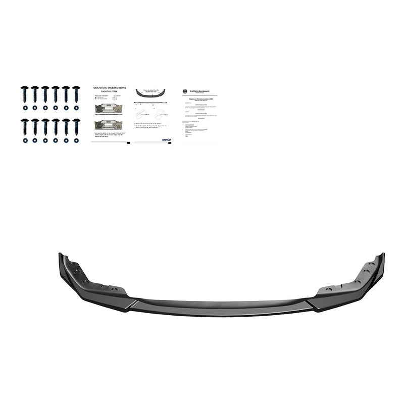Oneway Frontspoiler passend für BMW 3er G20/G21 M-Pack 2018-2022 - Schwarz glänzend