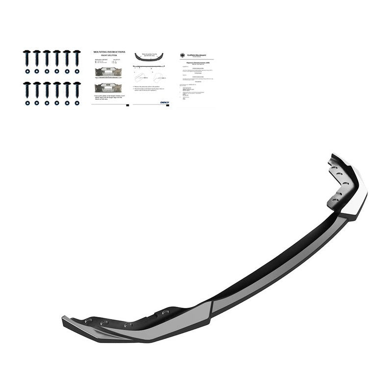 Oneway Frontspoiler passend für BMW 3er G20/G21 M-Pack 2018-2022 - Schwarz glänzend