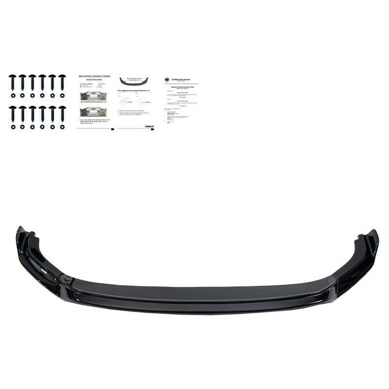 Oneway Frontspoiler passend für Volkswagen Transporter T6.1 2020-2022 - Version 3 - Schwarz glänzend