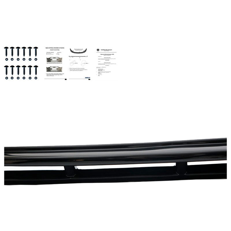 Oneway Frontspoiler passend für Volkswagen Transporter T6.1 2020-2022 - Version 3 - Schwarz glänzend