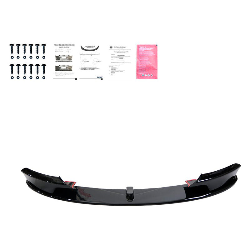 Oneway Frontspoiler passend für BMW 3er F30 M-Pack 2012-2019 mit Flaps - Schwarz glänzend