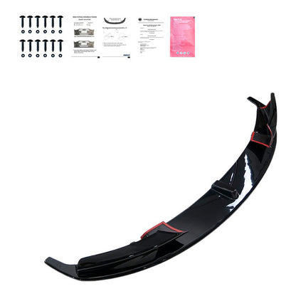Oneway Frontspoiler passend für BMW 3er F30 M-Pack 2012-2019 mit Flaps - Schwarz glänzend