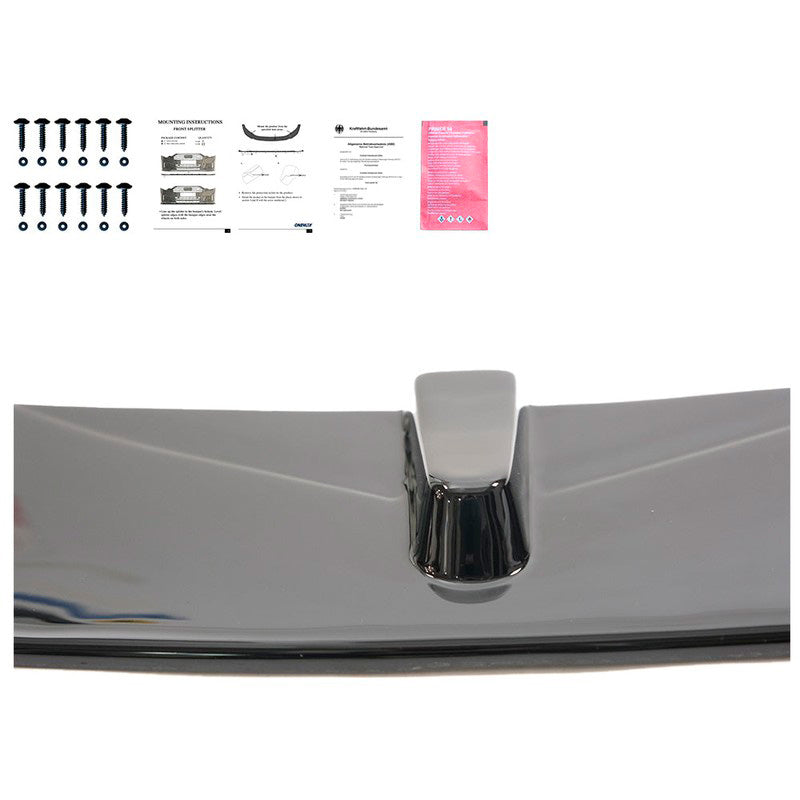 Oneway Frontspoiler passend für BMW 3er F30 M-Pack 2012-2019 mit Flaps - Schwarz glänzend