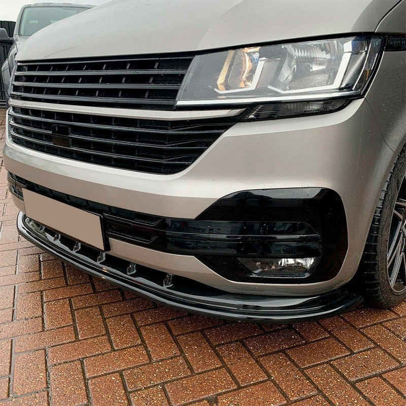 Oneway Frontspoiler passend für Volkswagen Transporter T6.1 2020-2022 - Version 4 - Schwarz glänzend