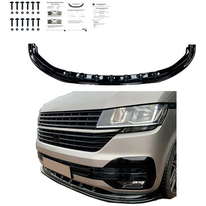 Oneway Frontspoiler passend für Volkswagen Transporter T6.1 2020-2022 - Version 4 - Schwarz glänzend