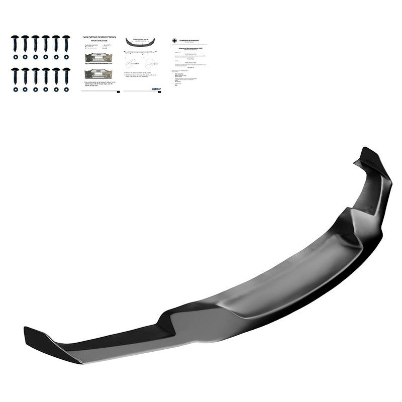 Oneway Frontspoiler passend für BMW 3er F30 M-Tech 2012-2019 - Schwarz glänzend