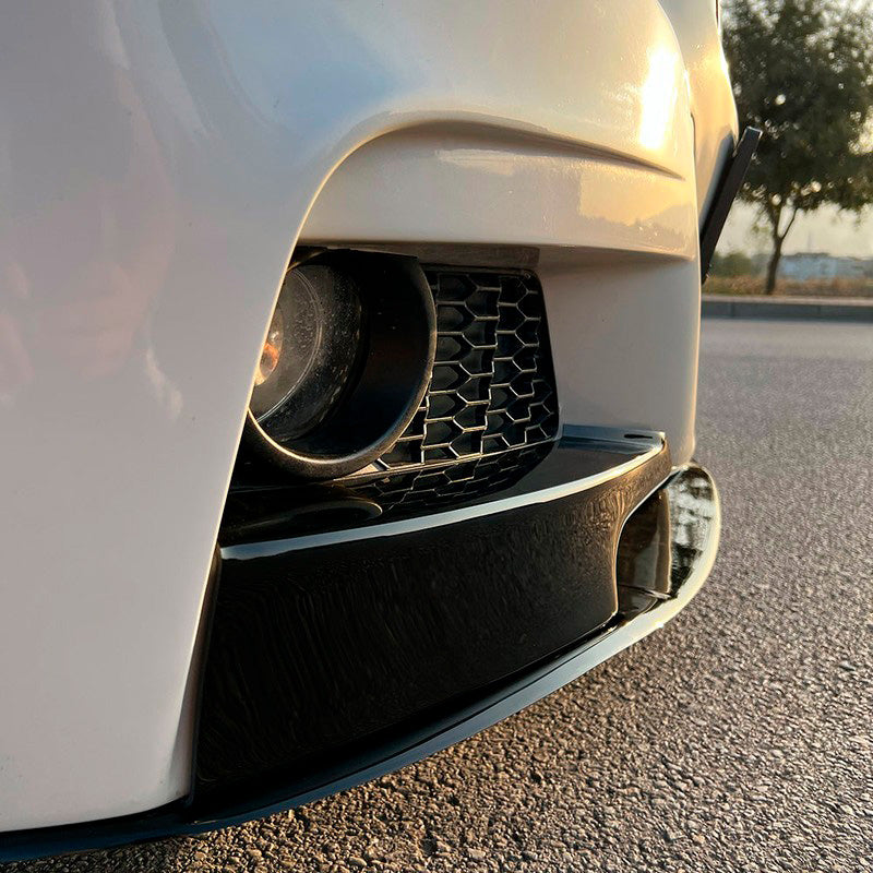 Oneway Front Flaps passend für BMW 3er F30 M-Pack 2012-2019 - Schwarz glänzend