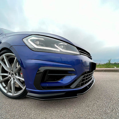 Oneway Frontspoiler passend für Volkswagen Golf VII (7.5) HB/Variant R 2017-2020 - Version 3 - Schwarz glänzend